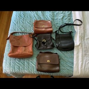 Lot of 5 Authentic Coach Purses
